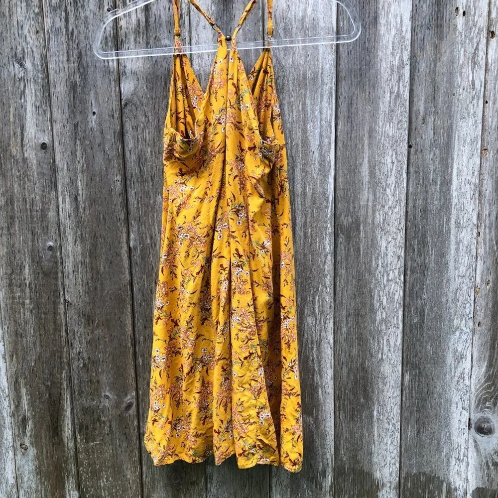 xhilaration Floral Spaghetti Strap V-Neck Mini Dress Medium